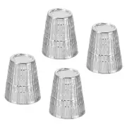4Pcs Metal Sewing Thimbles, Sewing Thimble Finger Protector, Silver