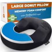 Donut Pillow Hemorrhoid Tailbone Cushion – Large Chair Pad for Pain Relief – ...