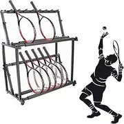 Tennis Racquet Storage Rack, Tennis Racket Holder, Height Adjustable, Large Storage Rack for Tennis Racket, Badminton Racquet, Violins, Guitars