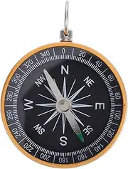 Vintage Pendant Compass Aluminum Alloy Portable Mini Compass Keyring for Outdoor Activities
