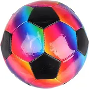 Abaodam Rainbow Soccer Ball Football for Training Team Games High Elasticity Catching Colors for Playground School Use Portable Sports Equipment
