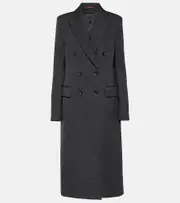 [Gucci] Gucci Double-breasted wool coat AU 6 black