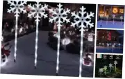 Solar Christmas Pathway Lights, Solar Poweredflake Lights Christmas Snow