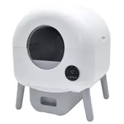 76L Large Self-cleaning Automatic Cat Litter Box Electric Pet Litter Tray Smart APP Controlled Safety Protection and 6 Color Lighting with Garbage Bag