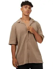 [St Goliath] Luxe Short Sleeve Shirt in Brown