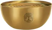 Brass Aromatherapy Bowl | Rust-Proof Brass Serving Container with Spacer | Dining Table Centerpiece for Theme Party, Living Room, Bedroom, Ceremony, Kitchen, Balcony Jmedic