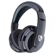 MX666 Foldable Wireless Gaming Headphone bluetooth Over-ear Handsfree Adjustable Headset with Mic Support FM TF BLACK COLOR
