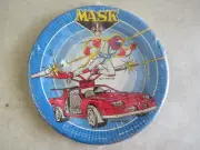 SEALED VINTAGE 1985 MASK MATT RAKKER PAPER PLATES 7" SET