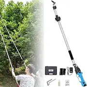 High Branch Pruning Machine, Pruning Machine, Telescopic Pruning Machine, with Two Sections of 2.5 Meters Long Handle Extension Pruner, Including 2 2.0Ah Batteries and Charger, Used for Garden, Tree