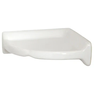 Restore 8.5 In. W Ceramic Wall Mounted Corner Shower Shelf Tile in White