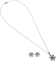 [Beaupretty] 1 Set Christmas Snowflake Jewelry Stylish Necklace Earrings for Women Pendant for Sweater Chain Holiday Accessory for Xmas Celebrations