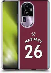 Head Case Designs Officially Licensed West Ham United FC Arthur Masuaku 2021/22 Players Home Kit Soft Gel Case Compatible with Oppo Reno10 Pro+