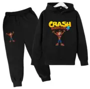 Kids Boys Girls Bandicoot Crash Cartoon Print Tracksuit Cosplay Pant NEW