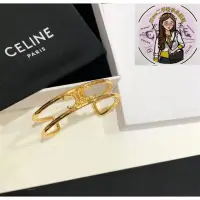 在飛比找Yahoo!奇摩拍賣優惠-Celine TRIOMPHE 簍空 金色 金屬 大 凱旋門