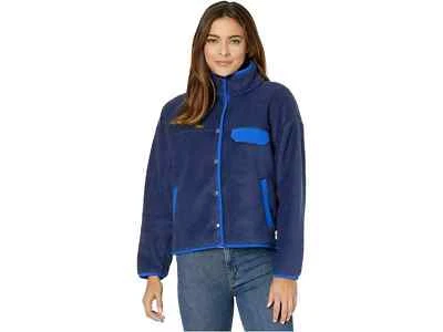 The North Face Jacket Cragmont Sherpa Fleece Snap Button Women's Coat Blue XS