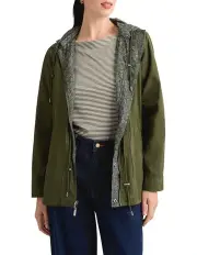 [David Lawrence] Camryn Reversible Anorak in Green