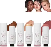 Cream Contour Sticks 3 Pcs, with Brush for a Flawless Look, Includes Bronzer Stick, Blush Stick and Highlighter Stick