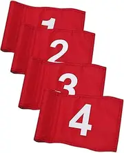 GANAZONO Numbered Golf Flags 4 Pack Portable Course Flags Golfing Targeting Golf Accessories