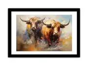 Buffalo Framed print Art Poster