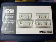 Pyrex Star Wars The Mandalorian 8pc. Set Glass Food Storage Containers with Lids
