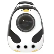 ANYWAGS Pet Carrier White Penguin Print Breathable Space Capsule Travel On the Go Bag For Pet