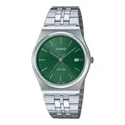 Mens Watch by Casio Green Silver 35 Mm