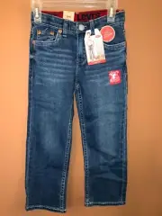 NWT Levi’s 514 Boys Straight Jeans Stretch Regular Fit Through Thigh Blue 5 Reg