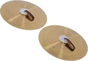 Sorandy 16 Inch Hand Cymbal with Convenient Finger Straps, High Hardness Alloy, Short and Thick Sound for Rock, Jazz, Pop with Carry Bag for Band Performance