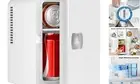 Compact Refrigerator, Portable Mini Fridge, Skin Care 4L Capacity/6 Cans, White