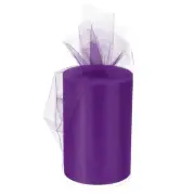 Tulle Rolls Fabric Spools 6" 100 Yards Dark Purple Red for Wrapping Wedding
