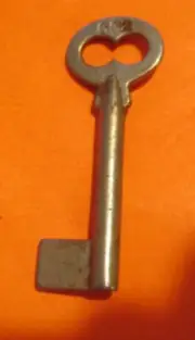 Vintage Taylor Lock Co No 652 Open Barrel Skeleton Key Nickel Plated Germany