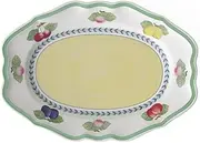 [Villeroy & Boch] French Garden Fleurence Oval Platter, 14.5 in, Premium Porcelain, White/Multicolored