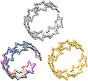 [GALPADA] Adjustable Star Ring Stainless Steel Decorative Open Ring Metal Finger