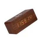 J Digital Wooden Alarm Clock Electronic LED Time Display For Bedroom 10W Wir 3