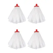 4x SYR Midi Disposable SYRsorb Socket Cut End Single Use Metal Free Mop Head Red