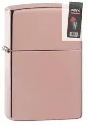 Zippo 49190 High Polish Rose Gold Full Size Lighter + FLINT PACK