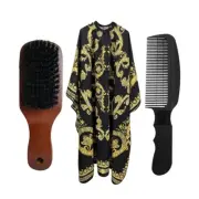 Mysalon Barber Cape+Fade Brush+Speed Comb Combo