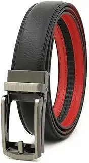 [Generic] Second Layer Cowhide Men Business Belt Automatic Buckle Belt -125cm