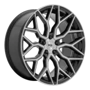 19x9.5 Niche M262 MAZZANTI Gloss Black Brushed Face Wheel 5x4.5 (25mm) (for: Mazda)