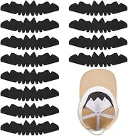 BENECREAT 12 Pcs Black Baseball Cap Inserts Shapers, 11.5x3.1inch Washable Reusable EVA Foam Hat Liner Inserts, Cap Shaper Support for Baseball Caps & Sun Hats
