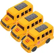 BCOATH 3pcs School Bus Toys Push and Go Vehicles Toys Toy Vehicle Playsets Friction Powered Bus Toy Push and Go Toys Mini School Bus Car Toys Mini Pull Back Car Toy Plastic Yellow