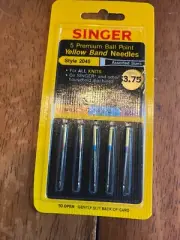 SINGER BALL POINT SEWING MACHINE NEEDLES ONE CARD THREE SIZES STYLE 2045
