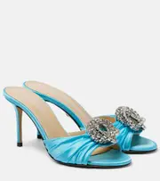 [Mach & Mach] Mach & Mach Galaxy embellished tulle mules AU 4 blue