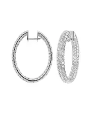 Diana M. Fine Jewelry 18K 4.25 ct. tw. Diamond Hoops