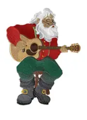 Beyond Vision Merry Christmas [Music Santa ] Embroidered Iron on/Sew Patch