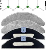 Mop Pad Replacement Part for iRobot Roomba Combo i5+, i5, j5, j5+ Robotic Robot Vacuum, Reusable Microfiber Mop Pad and Side Brush Accessories(9 Pcs)