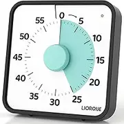 LIORQUE 60 Minute Visual Timer for Kids and Adults, 9 Inch Large Visual Countdown Timers for Classroom Timer Clock with Magnetic Backing, Kids Pomodoro Timer with Silent Operation(Battery Included)