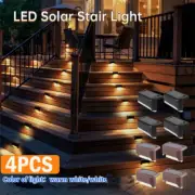 Solar Power Stairs Lights Outdoor Garden Pathway Wall Fence Deck Solar Step Lamp