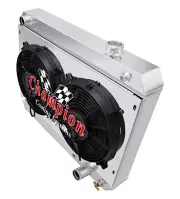 ER 3 Row Radiator,12" Fans,Shroud-1963-1965 Chevrolet Chevy II Nova Factory V8