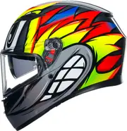 AGV K3 Birdy 2.0, full face helmet , color: Grey/Yellow/Red , size: M